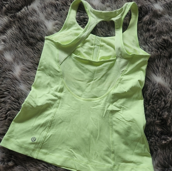 Lululemon yellow neon top size 6 - Picture 5 of 6